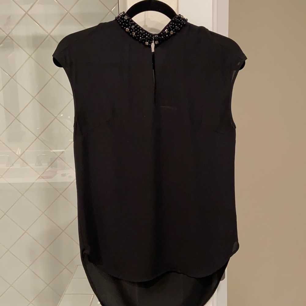 Beaded collar blouse